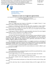 Statement by the Delegation of Ukraine on the Russian Federation’s ongoing aggression against Ukraine