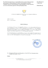 Response by the Delegation of Cyprus to the Questionnaire on Anti-Personnel Mines and Explosive Remnants of War