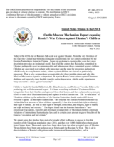 Statement by the Delegation of the United States of America on the Moscow Mechanism invoked by 45 participating States