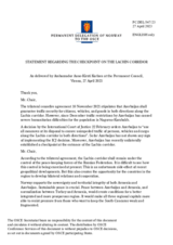 Statement by the Delegation of Norway on the checkpoint on the Lachin corridor