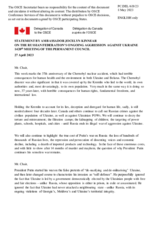 Statement by the Delegation of Canada on the Russian Federation’s ongoing aggression against Ukraine
