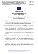 Statement by the Swedish EU Presidency on the 57th round of the Geneva International Discussions, held on 4 and 5 April 2023