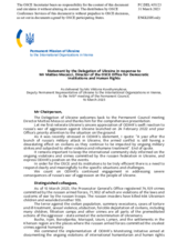 Statement by the Delegation of Ukraine in response to the report by the Director of the Office for Democratic Institutions and Human, Mr. Matteo Mecacci