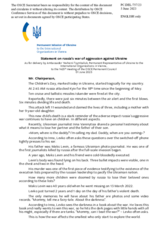 Statement by the Delegation of Ukraine on the Russian Federation’s ongoing aggression against Ukraine