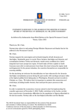 Statement by the Delegation of Norway in response to the address by the Minister of Foreign Affairs of Azerbaijan, H.E. Mr. Jeyhun Bayramov
