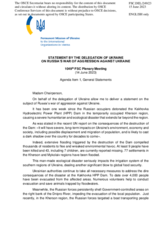 Statement by the Delegation of Ukraine on the Russian war of aggression against Ukraine