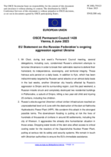 Statement by the Swedish EU Presidency on the Russian Federation’s ongoing aggression against Ukraine