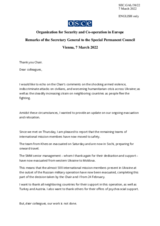 Remarks of the Secretary General Helga Maria Schmid to the Special Permanent Council Remarks of the Secretary General Helga Maria Schmid to the Special Permanent Council