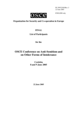 Final list of participants Final list of participants