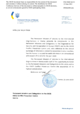 Information Exchange by the Delegation of Ukraine on Conventional Arms Transfer Information Exchange by the Delegation of Ukraine on Conventional Arms Transfer