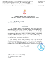 Response by the Delegation of Serbia to the Questionnaire on Participating States’ Policy and/or National Practices and Procedures for the Export of Conventional Arms and Related Technology Response by the Delegation of Serbia to the Questionnaire on Participating States’ Policy and/or National Practices and Procedures for the Export of Conventional Arms and Related Technology