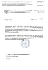 Information Exchange by the Delegation of Montenegro on Conventional Arms Transfer Information Exchange by the Delegation of Montenegro on Conventional Arms Transfer
