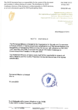 Information Exchange by the Delegation of Ireland on Conventional Arms Transfer Information Exchange by the Delegation of Ireland on Conventional Arms Transfer