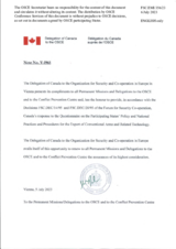 Response by the Delegation of Canada to the Questionnaire on Participating States’ Policy and/or National Practices and Procedures for the Export of Conventional Arms and Related Technology
