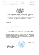 Information Exchange by the Delegation of Latvia on Conventional Arms Transfer Information Exchange by the Delegation of Latvia on Conventional Arms Transfer