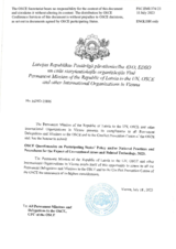 Response by the Delegation of Latvia to the Questionnaire on Participating States’ Policy and/or National Practices and Procedures for the Export of Conventional Arms and Related Technology Response by the Delegation of Latvia to the Questionnaire on Participating States’ Policy and/or National Practices and Procedures for the Export of Conventional Arms and Related Technology
