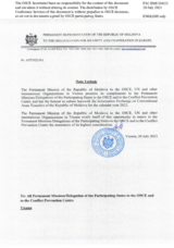 Information Exchange by the Delegation of Moldova on Conventional Arms Transfer