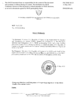 Response by the Delegation of Cyprus to the Questionnaire on the Code of Conduct on Politico-Military Aspects of Security