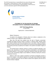 Statement by the Delegation of Ukraine on the Russian war of aggression against Ukraine