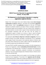 Statement by the Spanish EU Presidency on the Russian war of aggression against Ukraine