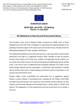 Statement by the Spanish EU Presidency on security and environment