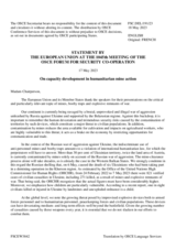 Statement by the Swedish EU Presidency on the security dialogue on capacity development in humanitarian mine action