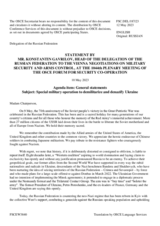 Statement by the Delegation of the Russian Federation on the special military operation to denazify and demilitarize Ukraine