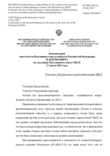 Комментарий заместителя Постоянного представителя Российской Федерации М.В.Буякевича - О докладе Действующего председательства ОБСЕ