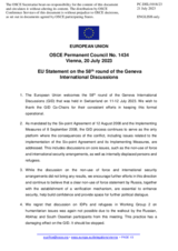 Statement by the Spanish EU Presidency on the 58th round of the Geneva International Discussions, held on 11 and 12 July 2023