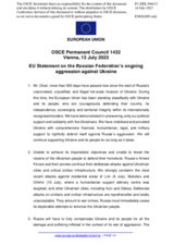 Statement by the Spanish EU Presidency on the Russian Federation’s ongoing aggression against Ukraine