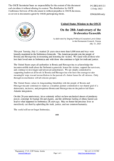 Statement by the Delegation of the United States of America on the 28th anniversary of the Srebrenica genocide