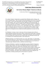 Statement by the Delegation of the United States of America on serious human rights violations in the Russian Federation