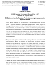 Statement by the Swedish EU Presidency on the Russian Federation’s ongoing aggression against Ukraine