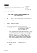 Giornale della 1433a Seduta speciale del Consiglio permanente