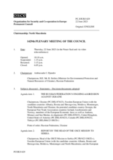 Journal of the 1429th Plenary Meeting of the Permanent Council