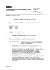 Journal de la 1428ème séance plénière du Conseil