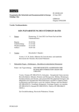 Journal der 1429. Plenarsitzung des Ständigen Rates 