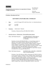 Giornale della 1423a Seduta plenaria del Consiglio permanente