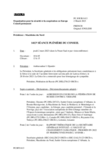 Journal de la 1413ème séance plénière du Conseil