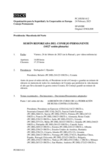 Diario de la 1412ª Sesión reforzada del Consejo Permanente