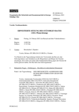 Journal der 1412. Erweiterte Sitzung des Ständigen Rates