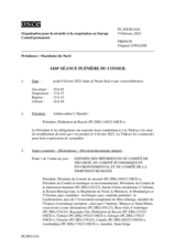 Journal de la 1410ème séance plénière du Conseil