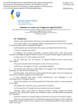 Statement by the Delegation of Ukraine on the Russian Federation’s ongoing aggression against Ukraine