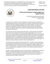 Statement by the Delegation of the United States of America on the Russian Federation’s ongoing aggression against Ukraine