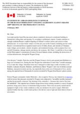 Statement by the Delegation of Canada on the Russian Federation’s ongoing aggression against Ukraine