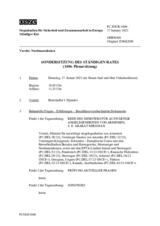 Journal der 1406. Sondersitzung des Ständigen Rates