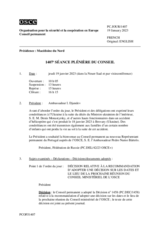 Journal de la 1407ème séance plénière du Conseil
