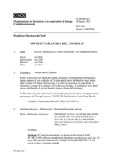 Giornale della 1407a Seduta plenaria del Consiglio permanente