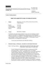 Journal der 1408. Plenarsitzung des Ständigen Rates 