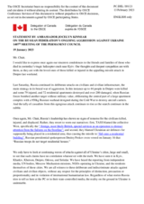 Statement by the Delegation of Canada on the Russian Federation’s ongoing aggression against Ukraine